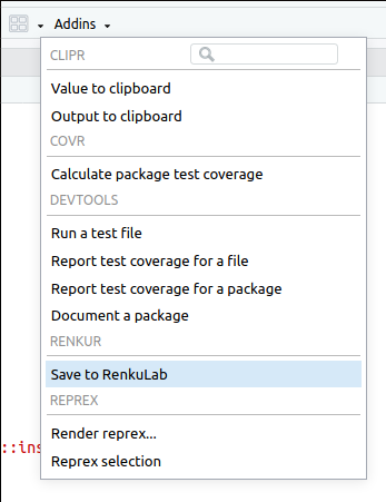 Save your files to RenkuLab.